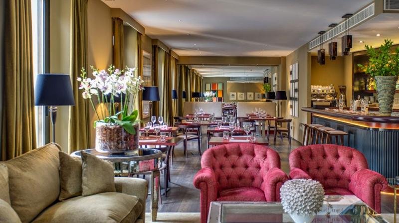 The interior of Can Alomar Hotel in Palma de Mallorca