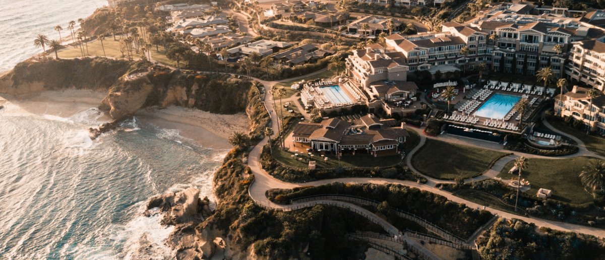 Aerial view of Laguna Beach in California